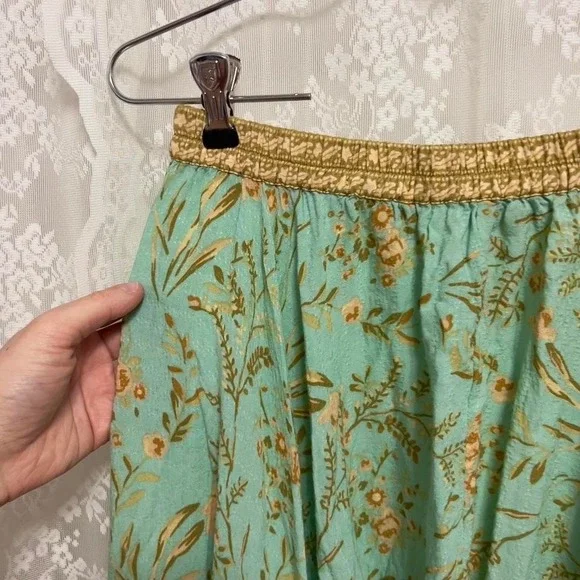 Spell And The Gypsy RARE Maisie High Low Maxi Skirt Size Medium Boho Turquoise
